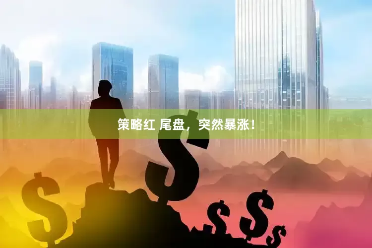 策略红 尾盘，突然暴涨！